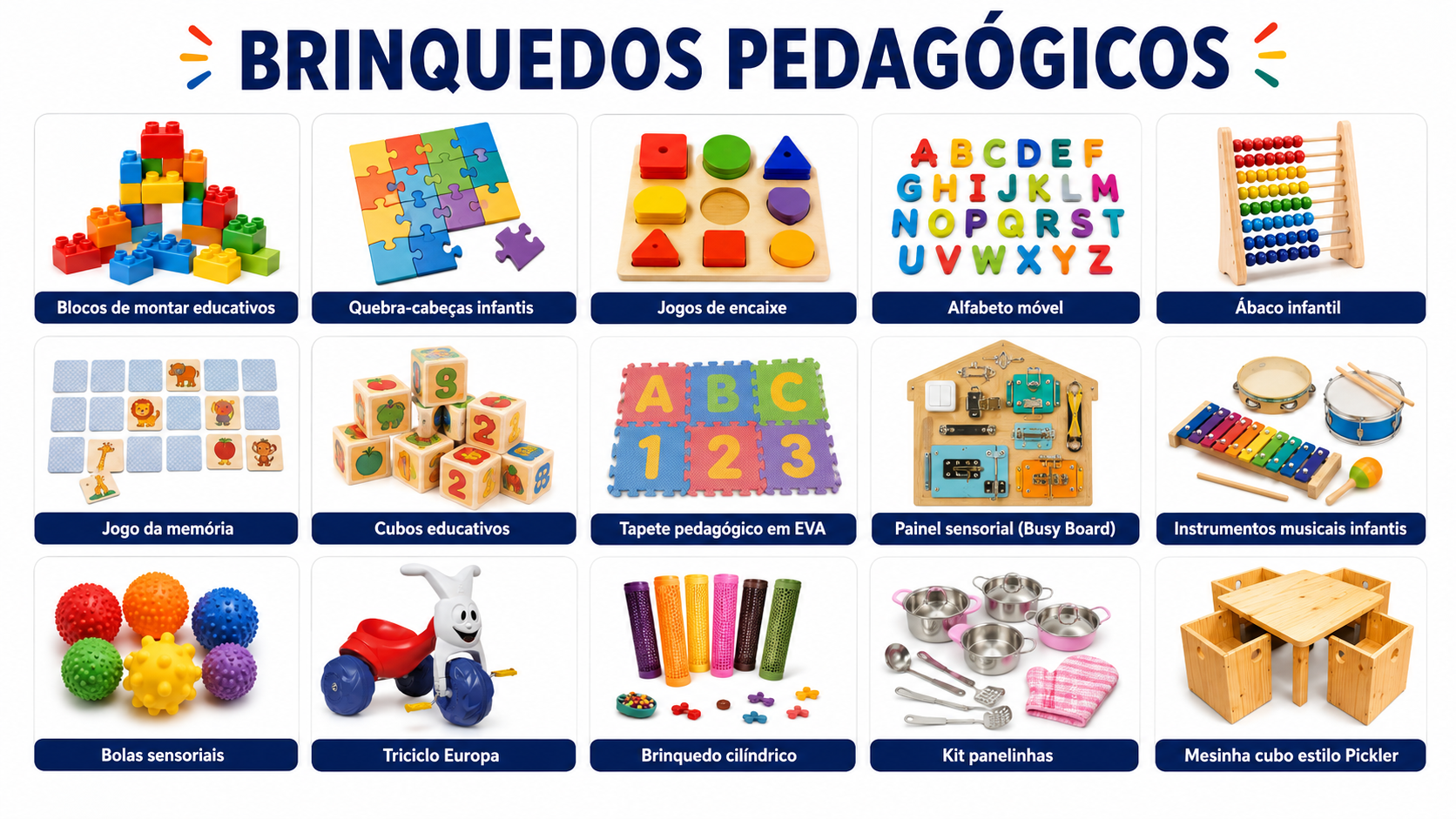 Categoria Brinquedos Pedagógicos — Aprender brincando com segurança